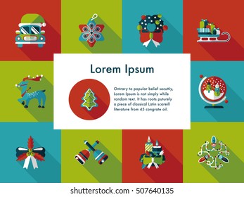 Christmas and winter icons set