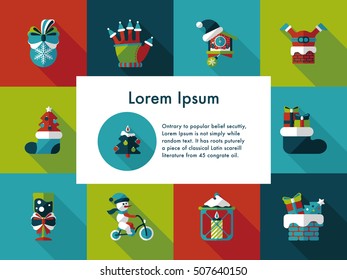 Christmas and winter icons set