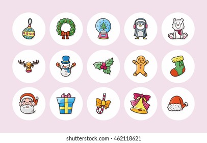 Christmas and winter icons set,eps10