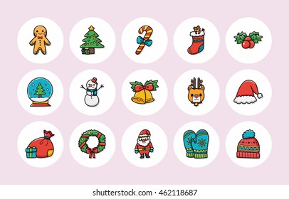 Christmas and winter icons set,eps10