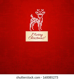 Christmas and Winter knitted  card