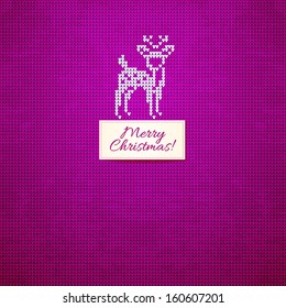 Christmas and Winter knitted  card