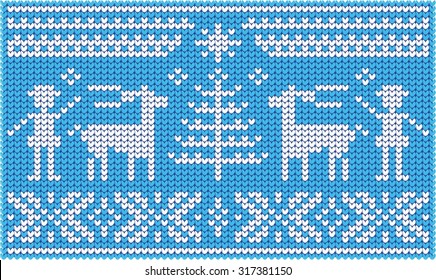 Christmas and Winter knitted pattern