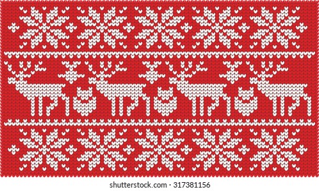 Christmas and Winter knitted pattern