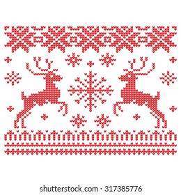 Christmas and Winter knitted pattern
