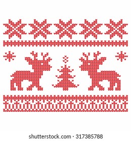 Christmas and Winter knitted pattern