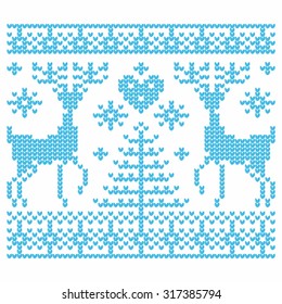 Christmas and Winter knitted pattern
