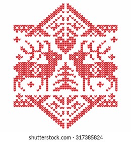 Christmas and Winter knitted pattern