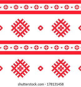 Christmas and Winter knitted seamless pattern