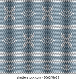 Christmas Winter Knitted Seamless Pattern Design  