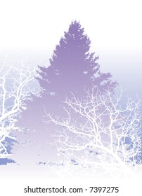 Christmas winter landscape