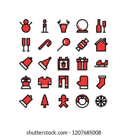 Christmas and Winter Logo Icon Set.