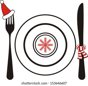 Christmas winter menu vector illustration
