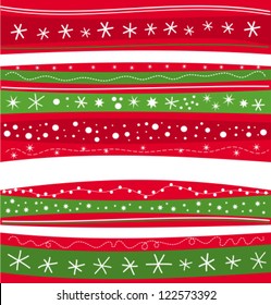 Christmas winter red and green striped background. Xmas texture or wallpaper