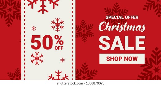 Christmas and winter sale promotion marketing banner/poster. Vector to increase your sales.