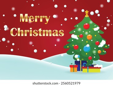 Christmas, winter scene with Christmas and decorations during Christmas promotion or Christmas again.