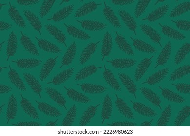christmas, winter seamless pattern with fir tree twigs, great for wrapping, textile, wallpaper, greeting card- vector illustration