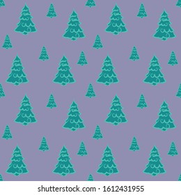  Christmas  Winter seamless pattern with christmas trees,Surface design for textile, fabric, wallpaper, wrapping, giftwrap, paper, scrapbook and packaging.