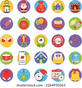 Christmas, winter set, Christmas pack, Christmas vector icons, party  set,  celebration pack, event icons,  December pack, Christmas Flat icons 