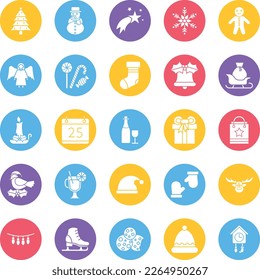 Christmas, winter set, Christmas pack, Christmas vector icons, party  set,  celebration pack, event icons,  December pack, Christmas Flat icons 