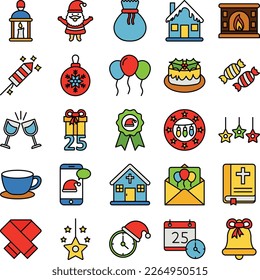 Christmas, winter set, Christmas pack, Christmas vector icons, party  set,  celebration pack, event icons,  December pack, Christmas Flat icons 
