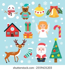 Christmas Winter Snow Elements Clipart