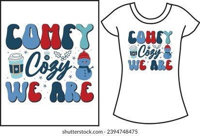 Christmas Winter snow vector graphics T-shirt design,