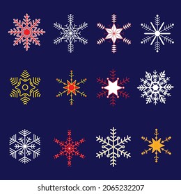 Christmas Winter Snow Vector set

