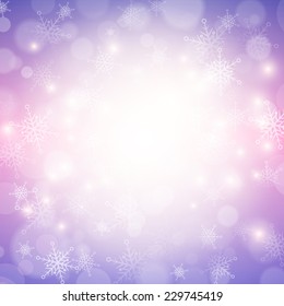 christmas winter vector background bokeh light with snowflake 