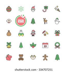  Christmas and Winter vector illustration  set