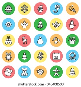 Christmas and Winter vector illustration set