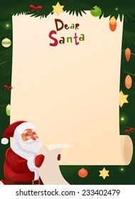 christmas wish list design blank