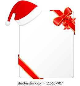 christmas wish list with Santa's hat - vector illustration