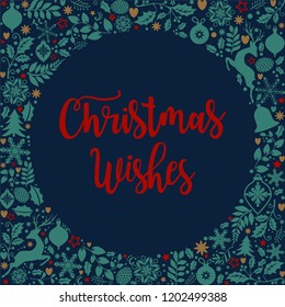 Christmas wishes card.