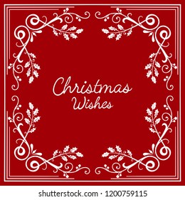 Christmas Wishes card design vector