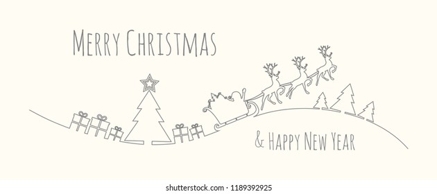 Christmas wishes with hand drawn decoration. Vector.