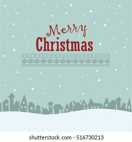 Christmas wishes with little village