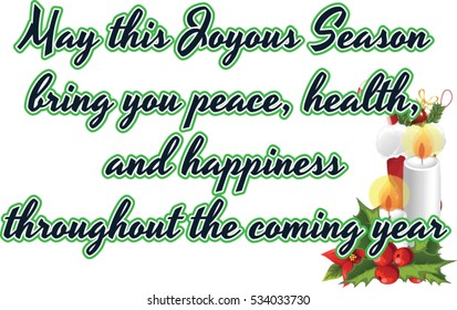 Christmas wishes message on white background