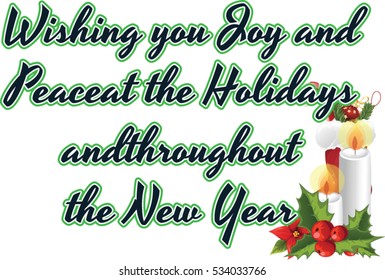 Christmas wishes message on white background