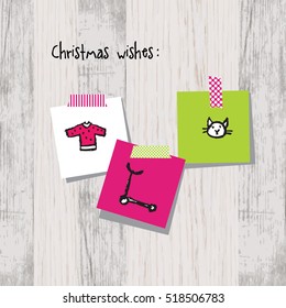 Christmas wishes. New year card with copy space.