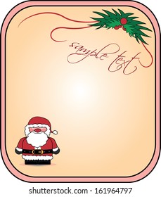 christmas wishing list with santa claus,  cartoon vector illustration