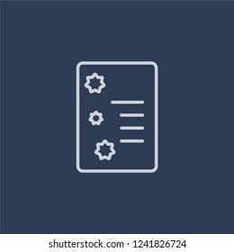 christmas wishlist icon. christmas wishlist linear design concept from Christmas collection. Simple element vector illustration on dark blue background.