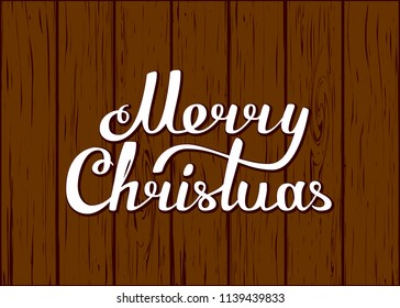 Christmas wooden background new years home design. Vector illustration.