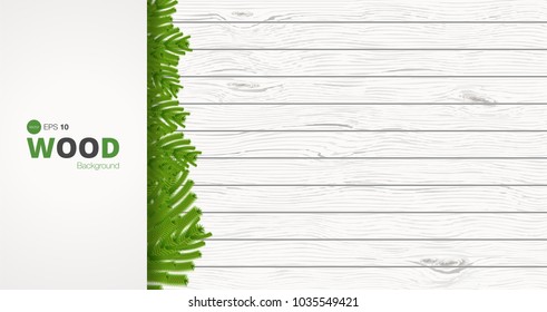 Christmas wooden background. Vector illustration