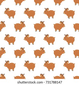 Christmas wooden reindeer seamless pattern background. illustration background. Vector illustration layered for easy manipulation and custom coloring