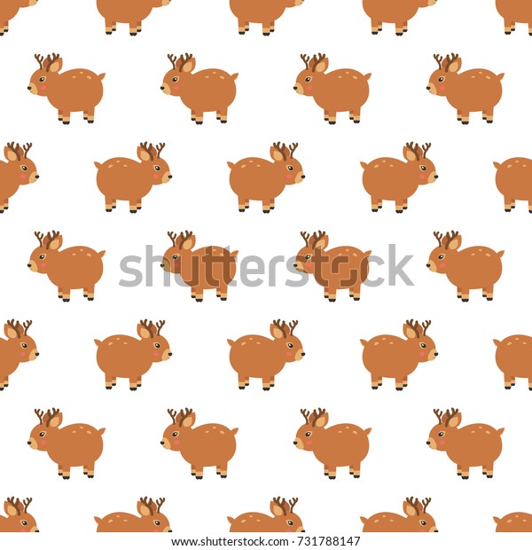 Download Christmas Wooden Reindeer Seamless Pattern Background Stock Vector Royalty Free 731788147