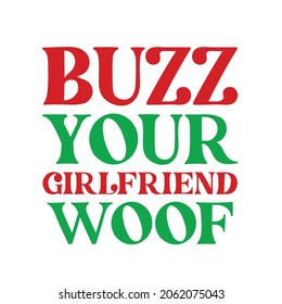 Christmas woof t shirt vector typography design