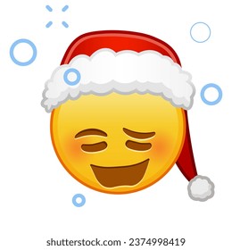 Christmas woozy face Large size of yellow emoji smile