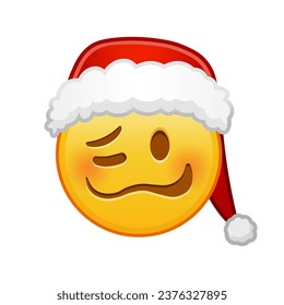 Christmas woozy face Large size of yellow emoji smile