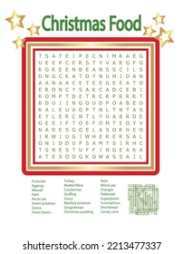 Christmas Word Search Puzzle with Answers, Party Game, Stocking Filler, Promo, Promotion, Last Minute Gift, Christmas Activity for Kids and Adults